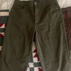 Express green jeans
